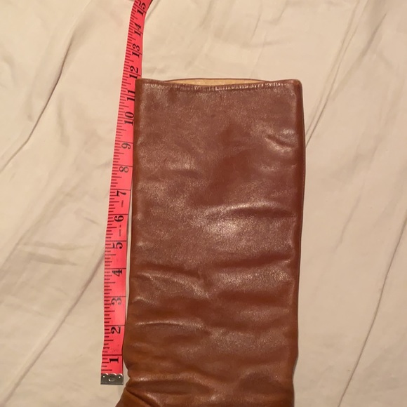 Vero Cuoio Brown Leather Mid Calf High Heel Boots - Picture 8 of 9